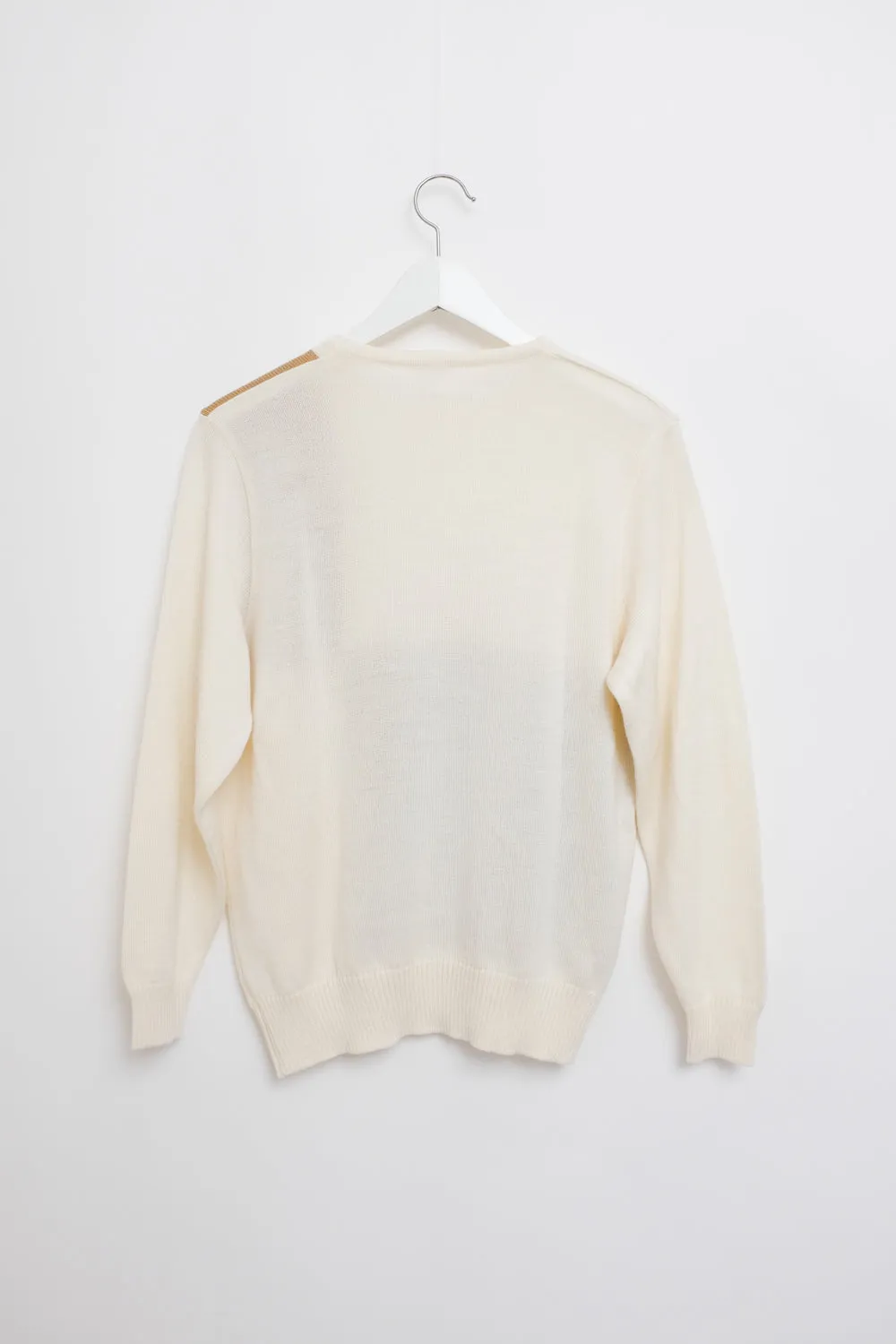 0066_VINTAGE CREAM BEIGE SQUARE KNIT