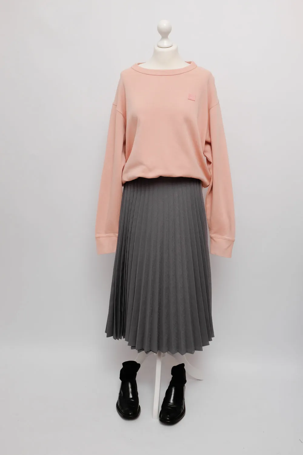 ACNE STUDIOS PALE PINK COTTON SWEATER