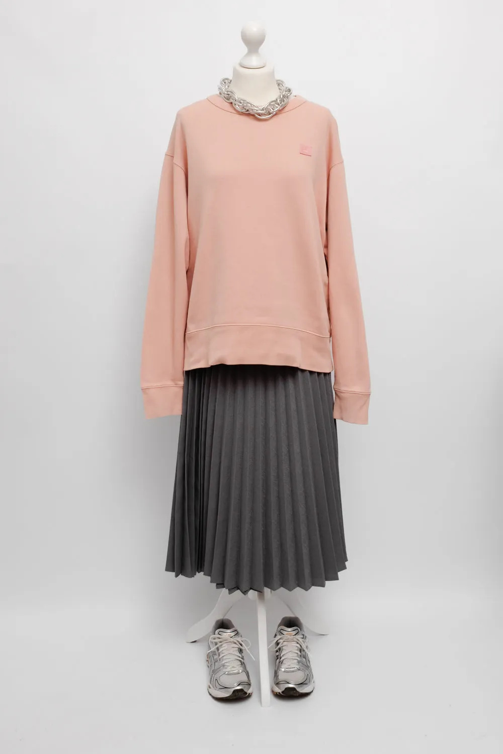 ACNE STUDIOS PALE PINK COTTON SWEATER