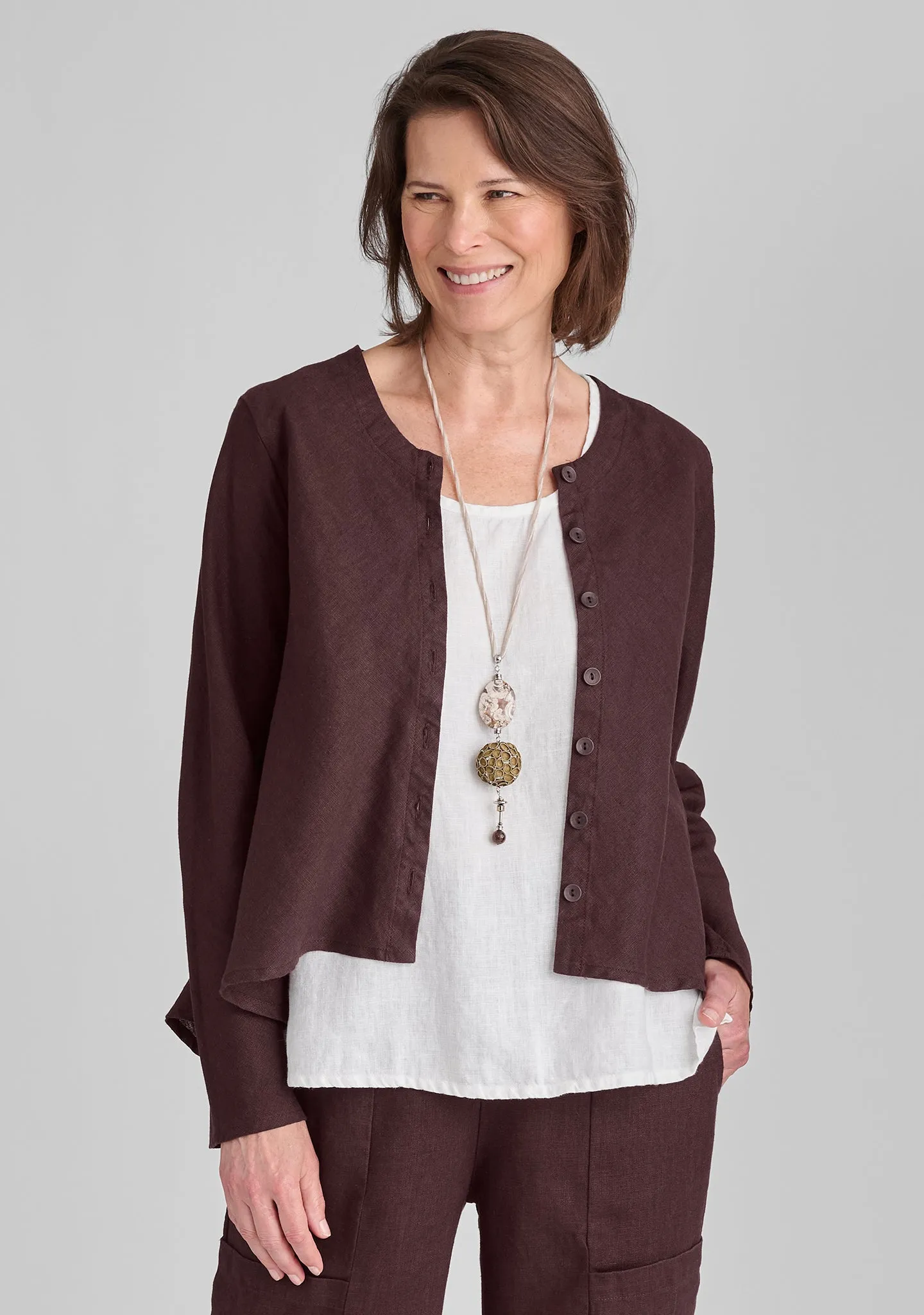 Beneficial Blouse - Linen Cardigan