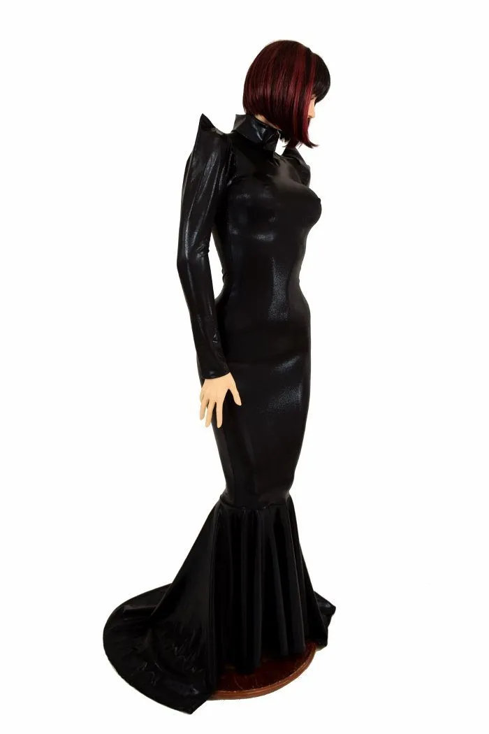 Black Mystique Turtle Neck Gown