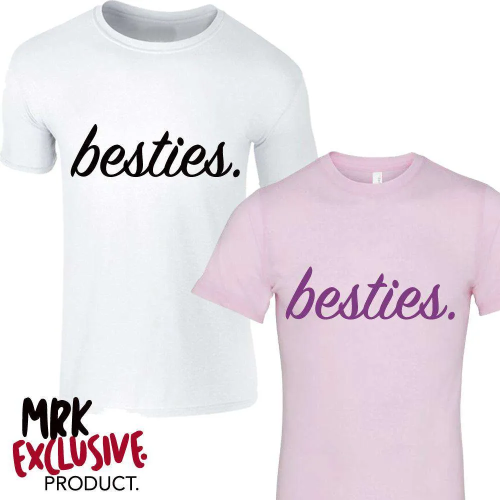 Core Besties Kids White/Pink Matching Tees (MRK X)