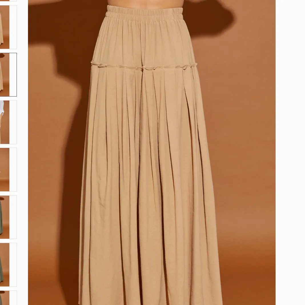 Feeling Free Drawstring Pleated Maxi Skirt