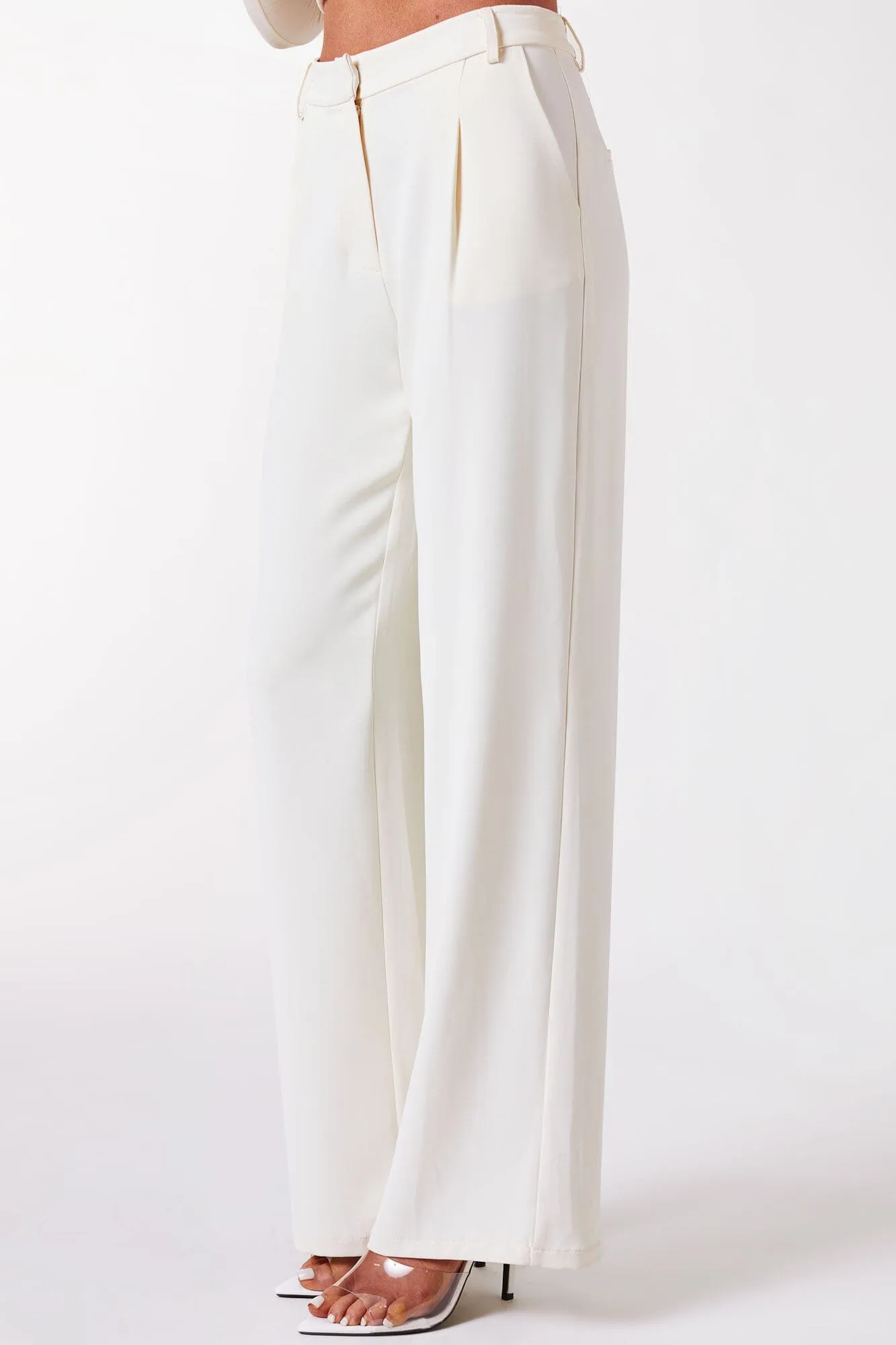 Good Feeling Ivory High Rise Pants