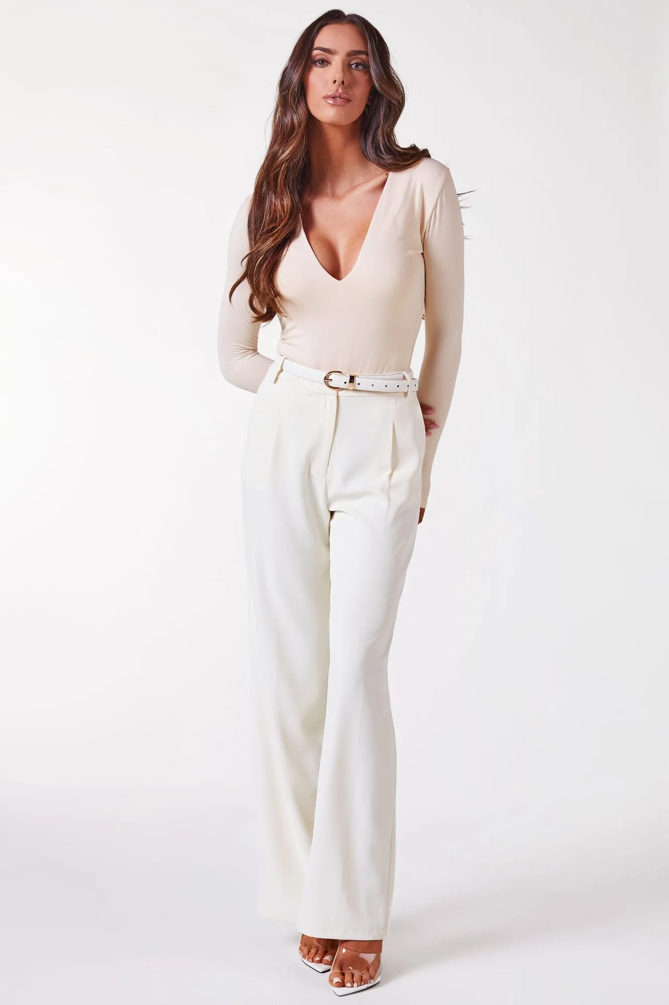 Good Feeling Ivory High Rise Pants