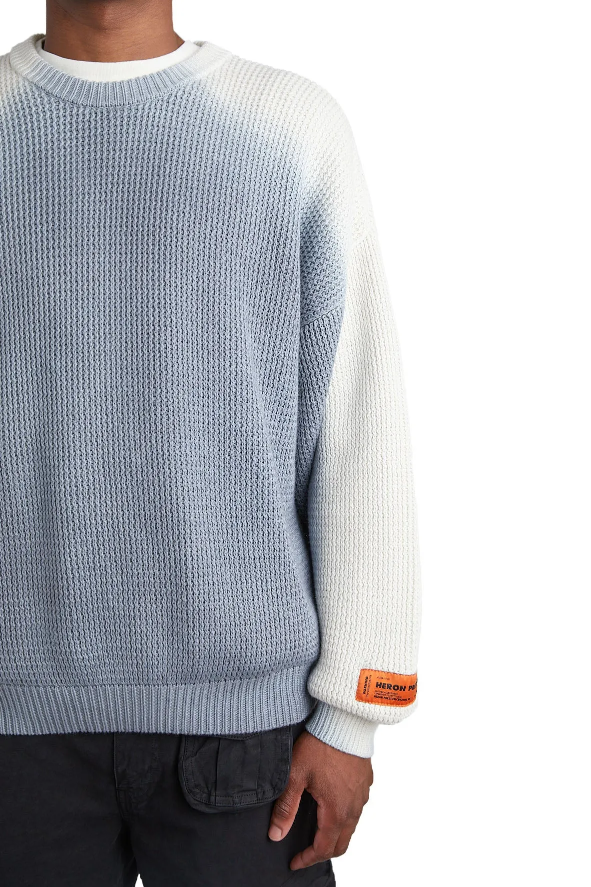 Heron Preston Gradient Knit Crewneck 'Grey'