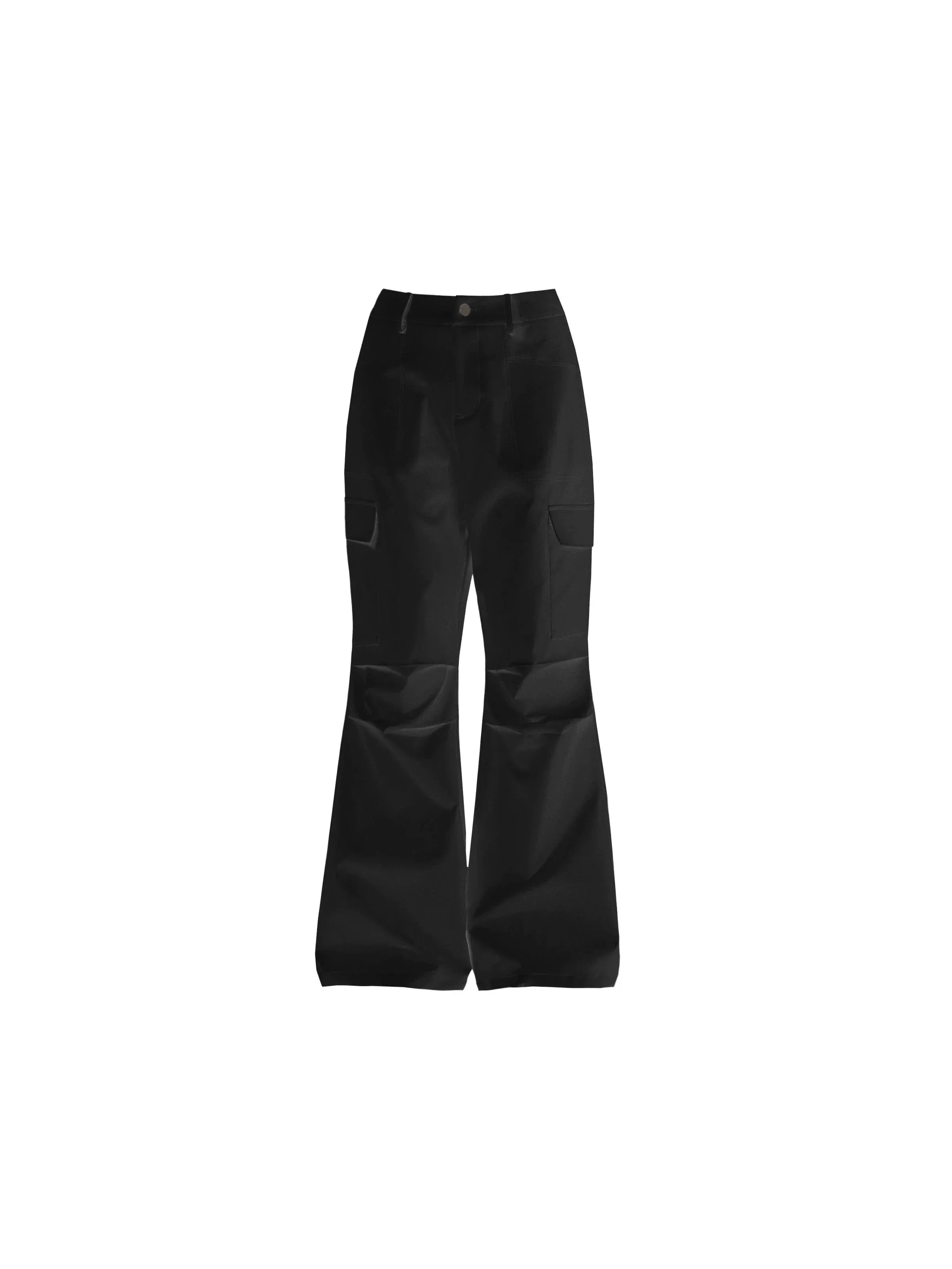 High-Waisted Flared Cargo Pants