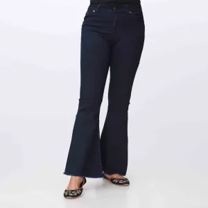 Navy Bell Bottom Denim Pants PW3606