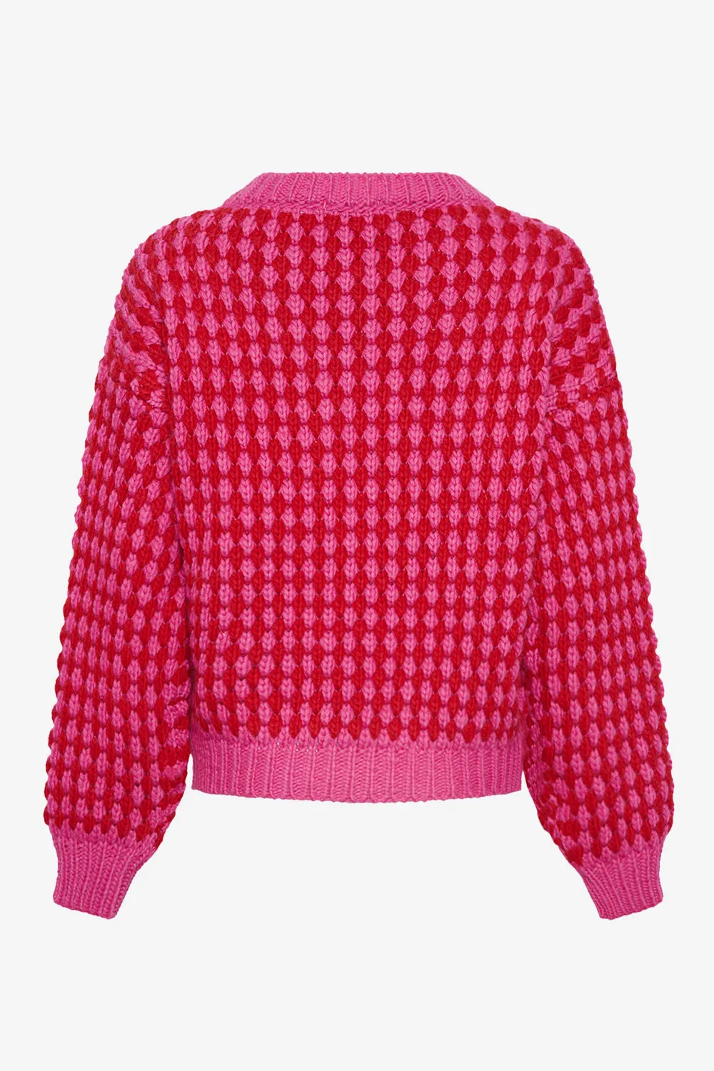 Noella Gio Knit Jumper in Red Pink Mix