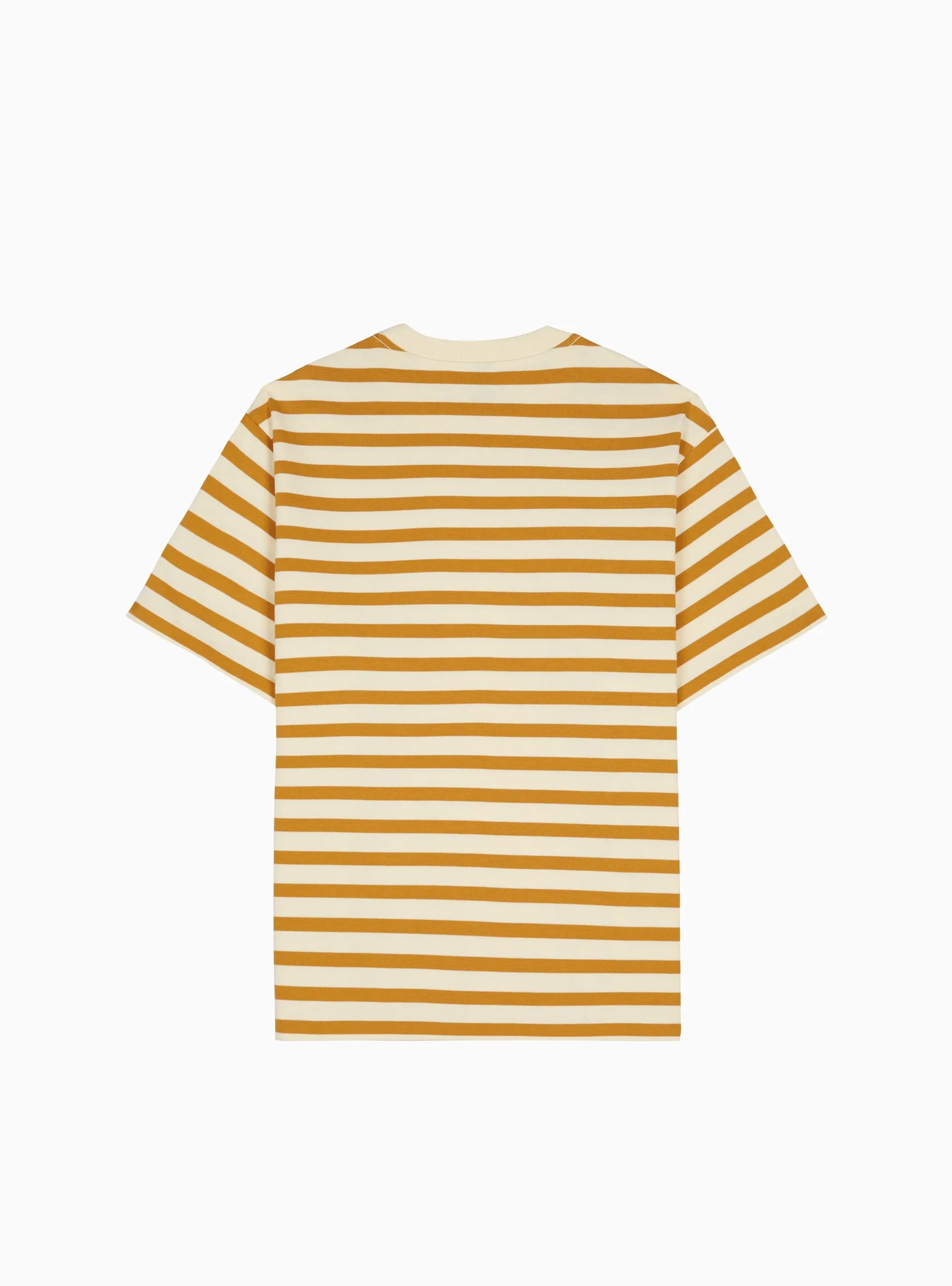 Organic T-shirt Gold & Ecru Stripe