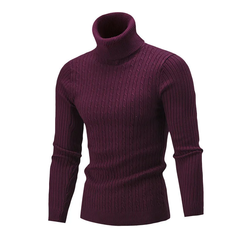 Plus Size Men's Clothing Men's Knitwear Autumn and Winter New High-necked Shirts men Sweaters