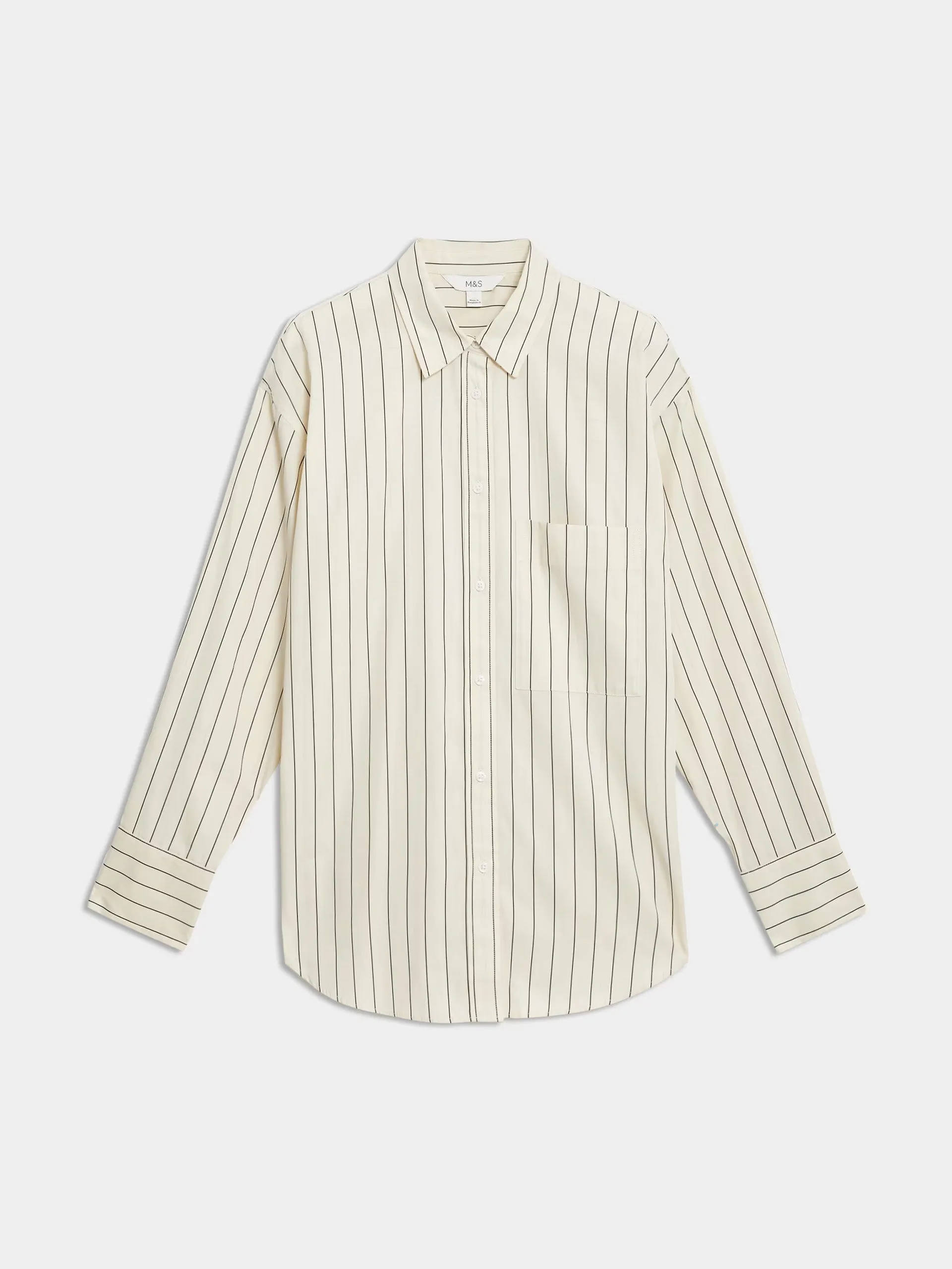 Pure cotton striped button through shirt