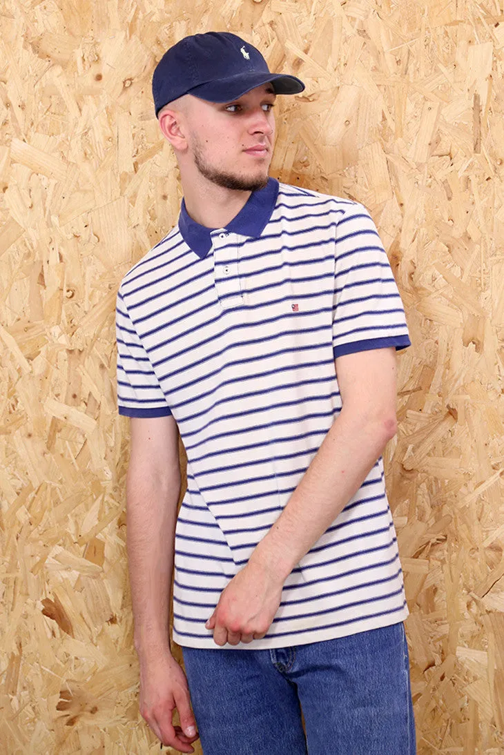 Ralph Lauren Blue Breton Striped Polo Shirt