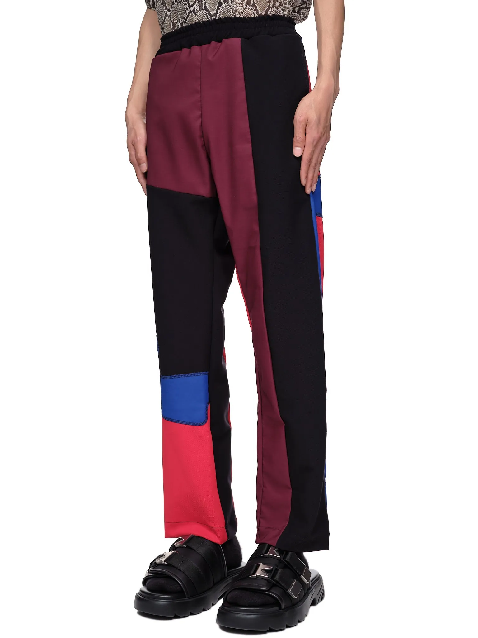 Recycled Jersey Patchwork Jogger (071-RED-MULTI)