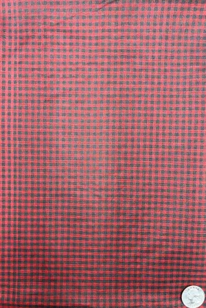 Red Black Organza Checks