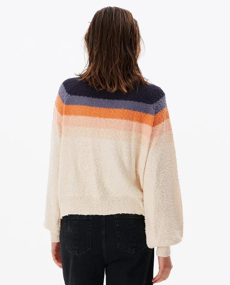 Rip Curl Melting Waves Sweater-Off White