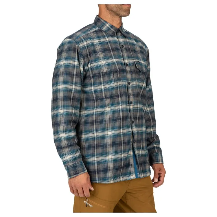 Simms Coldweather LS Shirt - Atlantis Steel Plaid