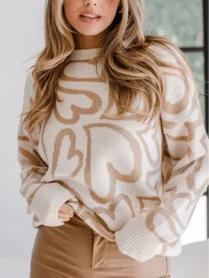 Sophie Mocha Heart Sweater