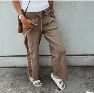 Ultimate TAUPE TAN jogger palazzo's *NEW*