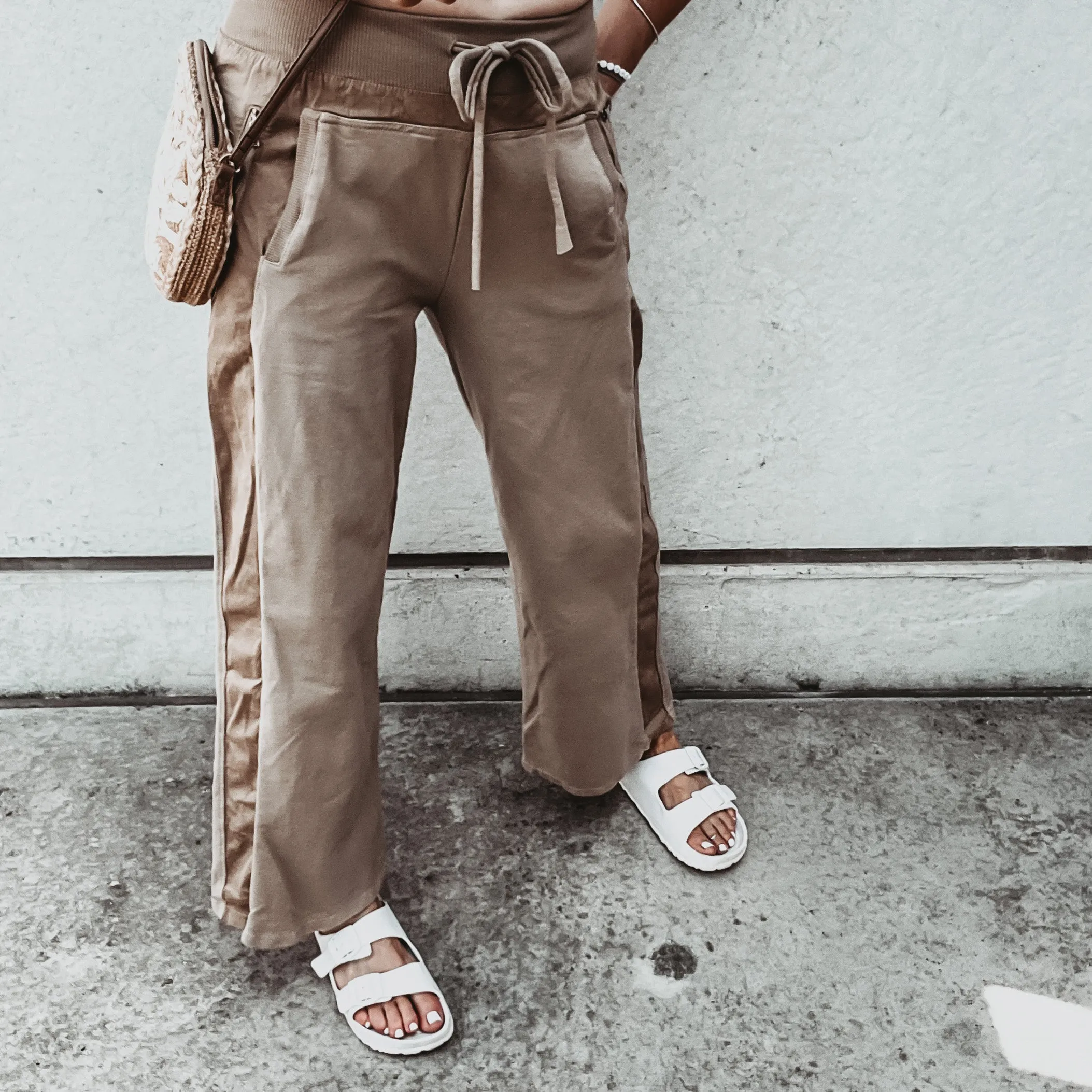 Ultimate TAUPE TAN jogger palazzo's *NEW*