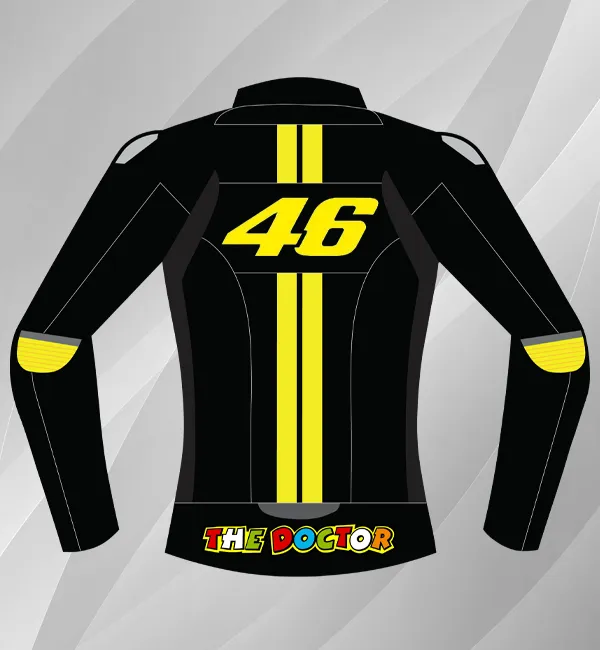 Valentino Rossi VR46 Black - Men's Leather Jackets