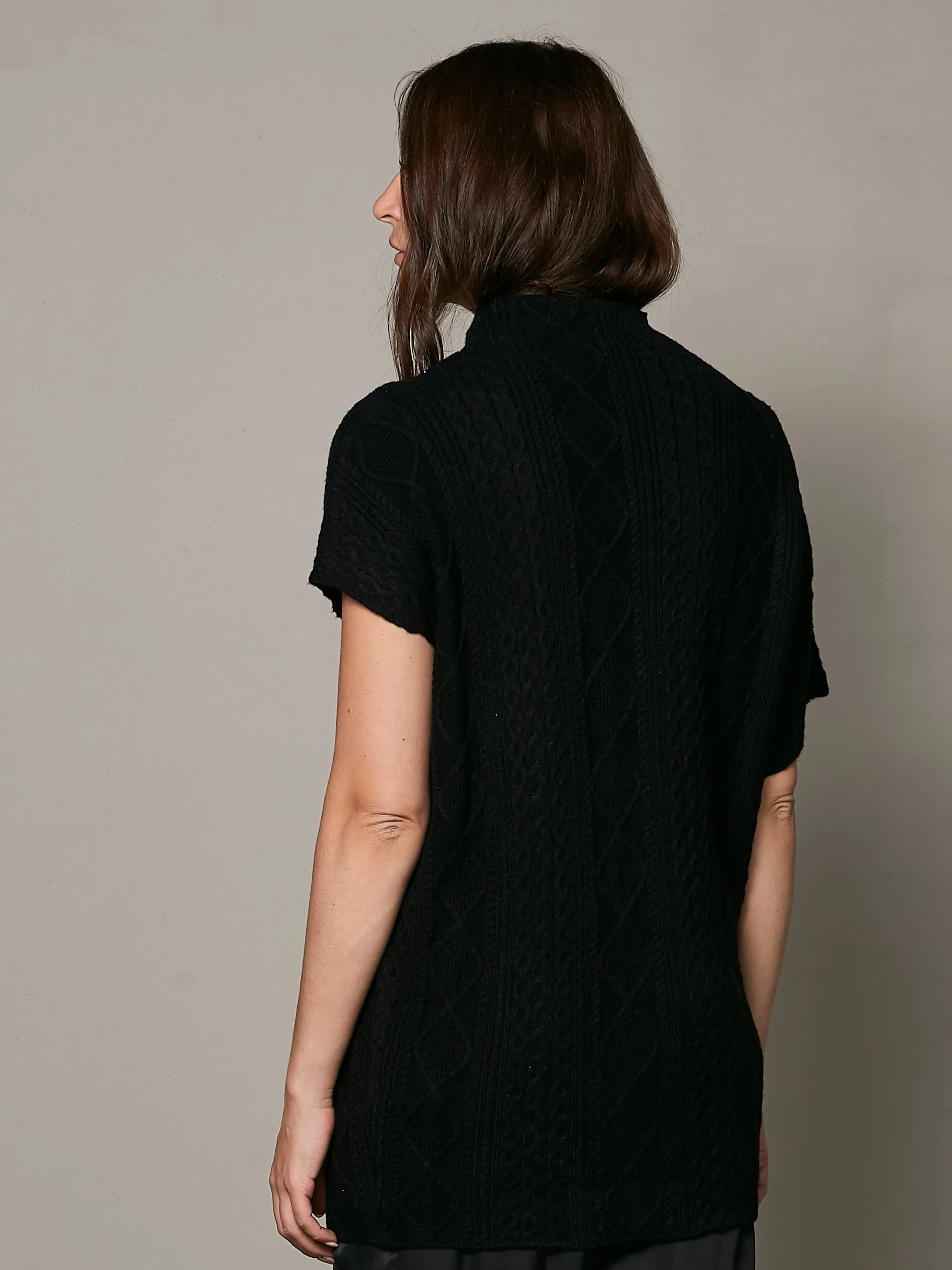 VILNA striped tunic - Black