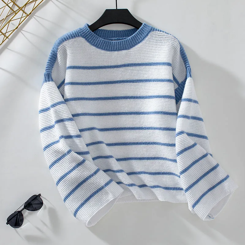 Women's Knitwear Loose-fitting Pullover Round-neck Sweater